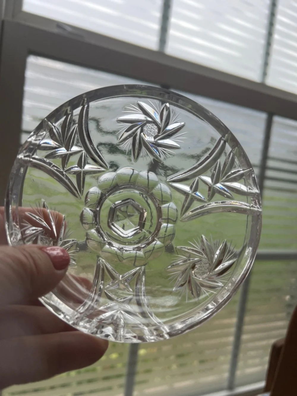Set of 2 Different Vintage Clear Glass Covered Butter or Cheese Dishes